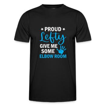 Lefty - Fier Gaucher Donnez-moi un peu de coude - Gauche - T-shirt sport Homme - noir - Devant - AI Model Male 178 dark (178cm)