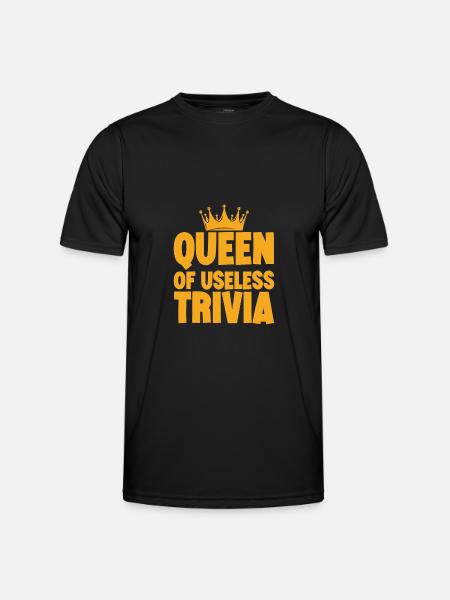 Queen Of Useless Trivia 3 - Men's Functional T-Shirt - black