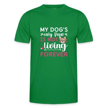 Français seul défaut du chien de Bulldog - T-shirt sport Homme - vert - Devant - AI Model Male 178 dark (178cm)