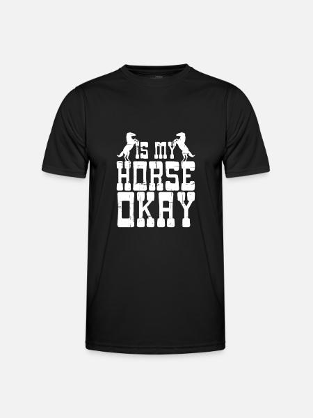 Mon cheval va-t-il bien 4 - T-shirt sport Homme - noir