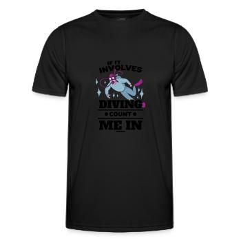 Tauchen - Männer Funktions-T-Shirt - Schwarz - Vorne - AI Model Male 178 dark (178cm)