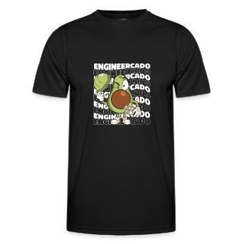 Engineer Master Technician Diploma - Men's Functional T-Shirt - black - Front - AI Model Male 178 dark (178cm)