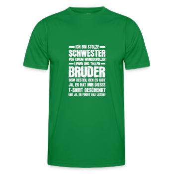 Schwester Familie Bruder Geschenk - Männer Funktions-T-Shirt - Kelly Green - Vorne - AI Model Male 178 dark (178cm)