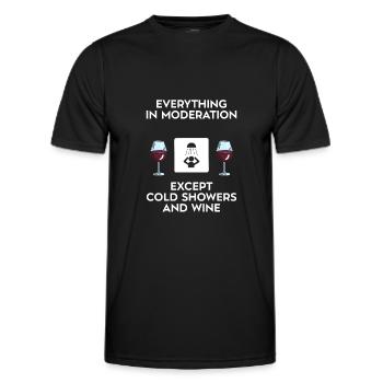 Ice bath - Men's Functional T-Shirt - black - Front - AI Model Male 178 dark (178cm)