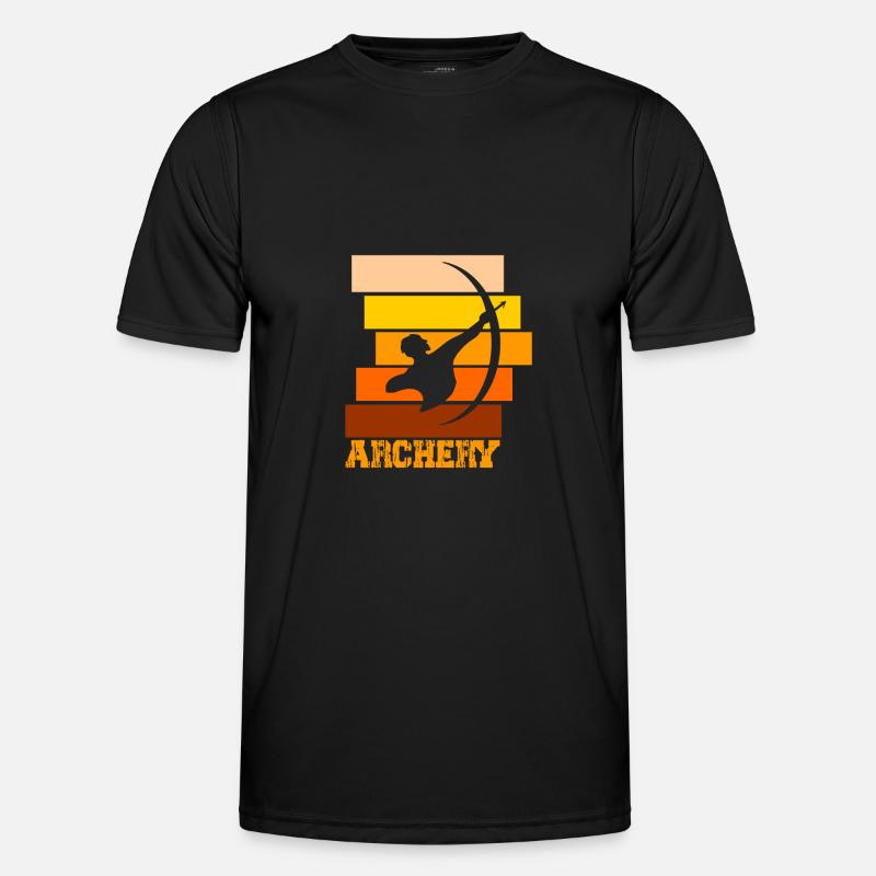 Bogenschießen, Bogen - Männer Funktions-T-Shirt - Schwarz