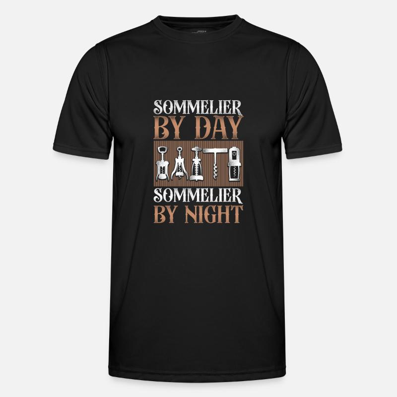 Sommelier Wine Drinking Tasting - Men's Functional T-Shirt - black