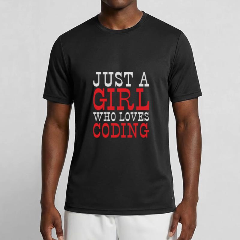 Just a Girl who loves Coding Programmer Männer Funktions-T-Shirt