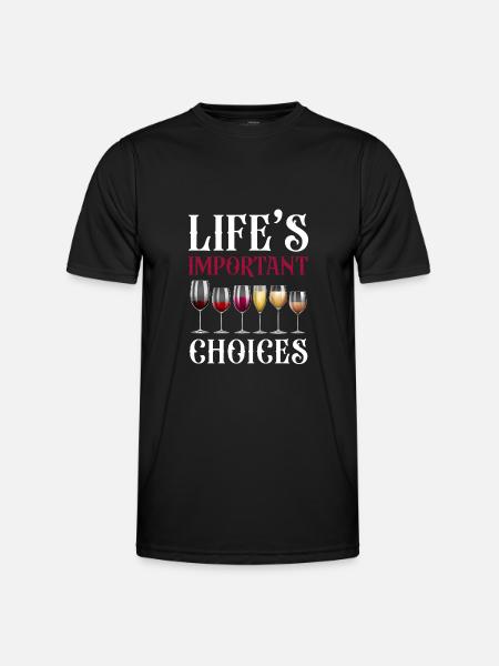 Sommelier Wine Drinking Tasting - Men's Functional T-Shirt - black