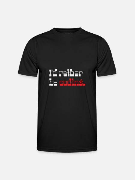 Je préfère coder Programmer Coder - T-shirt sport Homme - noir