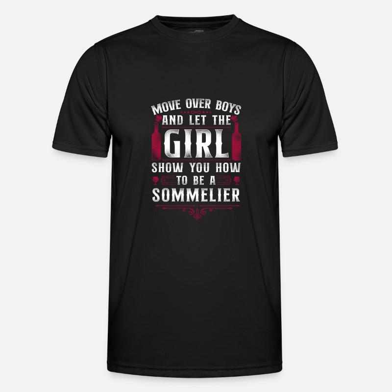 Sommelier Wine Drinking Tasting - Men's Functional T-Shirt - black