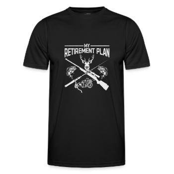 Retirement Provision for Photographers Photography Hunting & - Men's Functional T-Shirt - black - Front - AI Model Male 178 dark (178cm)
