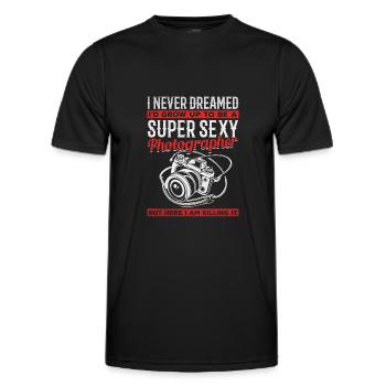 I would never have dreamed that I would become a super - Men's Functional T-Shirt - black - Front - AI Model Male 178 dark (178cm)