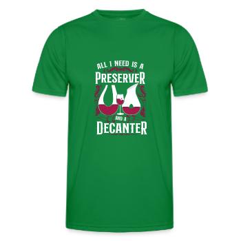 Sommelier Wine Drinking Tasting - Männer Funktions-T-Shirt - Kelly Green - Vorne - AI Model Male 178 dark (178cm)