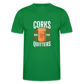 Sommelier Wine Drinking Tasting - Men's Functional T-Shirt - kelly green - Front - AI Model Male 178 dark (178cm)