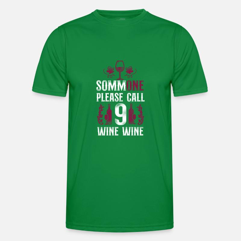Sommelier Wine Drinking Tasting Männer Funktions-T-Shirt
