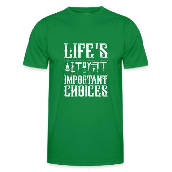 Dégustation de vin de sommelier - T-shirt sport Homme - vert - Devant - AI Model Male 178 dark (178cm)