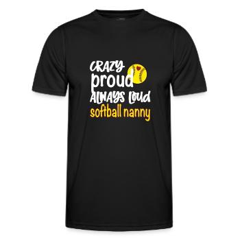 Nanny Grandma By Softball Player Softball Nanny - Men's Functional T-Shirt - black - Front - AI Model Male 178 dark (178cm)