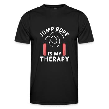 Seilspringen Springseil Seilhüpfen Skipping - Männer Funktions-T-Shirt - Schwarz - Vorne - AI Model Male 178 dark (178cm)