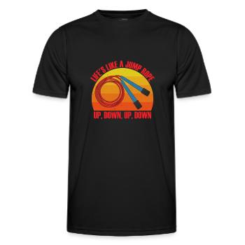Seilspringen Springseil Seilhüpfen Skipping - Männer Funktions-T-Shirt - Schwarz - Vorne - AI Model Male 178 dark (178cm)