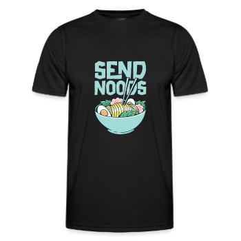 Nouilles Nourriture Soupe de nouilles - T-shirt sport Homme - noir - Devant - AI Model Male 178 dark (178cm)