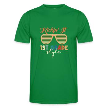 First Day Of School Kickin' It 1th Grade Style - Männer Funktions-T-Shirt - Kelly Green - Vorne - AI Model Male 178 dark (178cm)