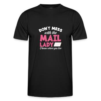 Funny Letter Deliverer Post Post Gifts - Men's Functional T-Shirt - black - Front - AI Model Male 178 dark (178cm)