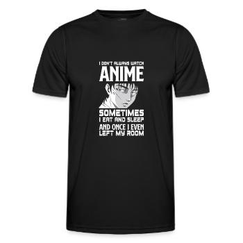 Funny Anime Gift - Men's Functional T-Shirt - black - Front - AI Model Male 178 dark (178cm)