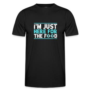 I'm Just Here For The Food Kreuzfahrt - Männer Funktions-T-Shirt - Schwarz - Vorne - AI Model Male 178 dark (178cm)