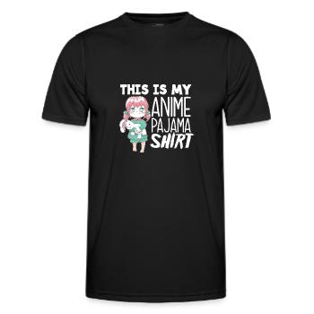 Funny Anime Gift - Men's Functional T-Shirt - black - Front - AI Model Male 178 dark (178cm)