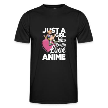 Funny Anime Gift - Men's Functional T-Shirt - black - Front - AI Model Male 178 dark (178cm)
