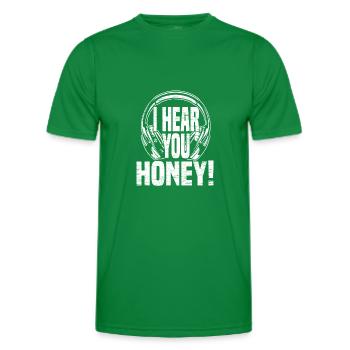 Ingénieur du son Tontechniker - T-shirt sport Homme - vert - Devant - AI Model Male 178 dark (178cm)