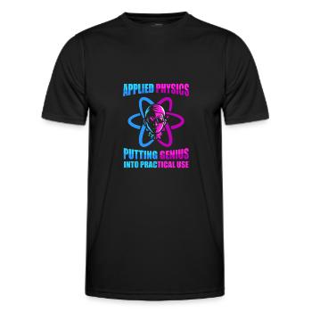 Physicien physicien - T-shirt sport Homme - noir - Devant - AI Model Male 178 dark (178cm)