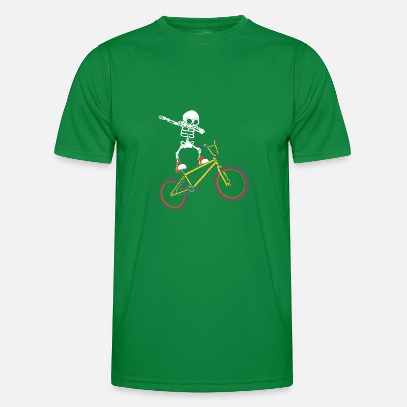 Dabbing Skeleton BMX Männer Funktions-T-Shirt