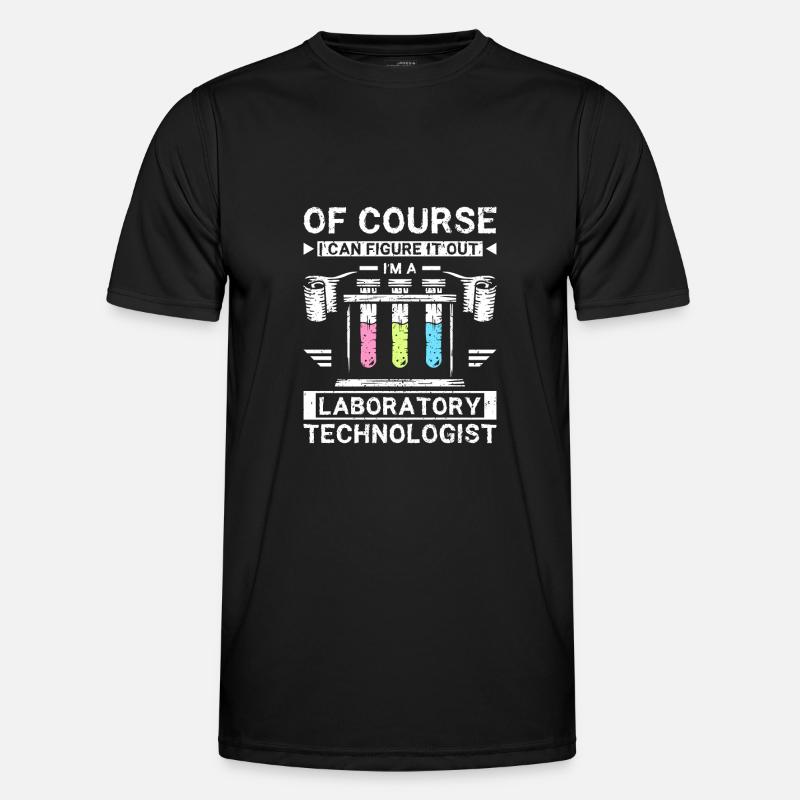 Funny laboratory technologist - Männer Funktions-T-Shirt - Schwarz