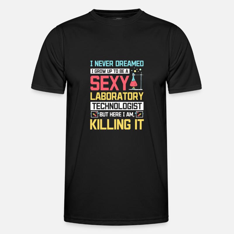 Sexy laboratory technologist - Männer Funktions-T-Shirt - Schwarz