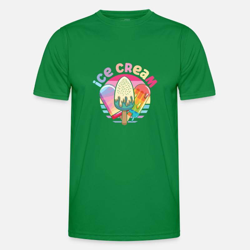 Ice Cream Cone Popsicle Retro Ice Männer Funktions-T-Shirt
