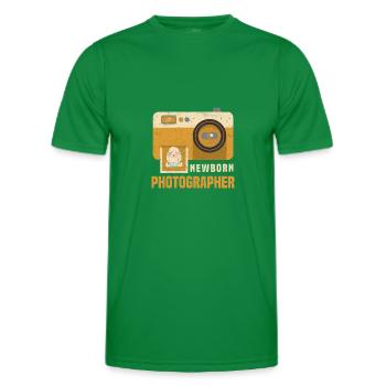Photography Lover Photographer Baby Newborn - Men's Functional T-Shirt - kelly green - Front - AI Model Male 178 dark (178cm)