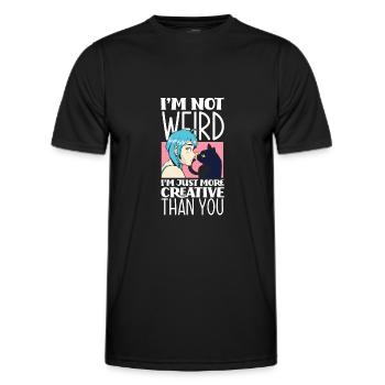 Funny Anime Gift - Men's Functional T-Shirt - black - Front - AI Model Male 178 dark (178cm)