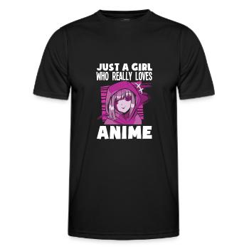Funny Anime Gift - Men's Functional T-Shirt - black - Front - AI Model Male 178 dark (178cm)