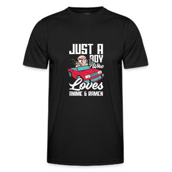 Funny Anime Gift - Men's Functional T-Shirt - black - Front - AI Model Male 178 dark (178cm)