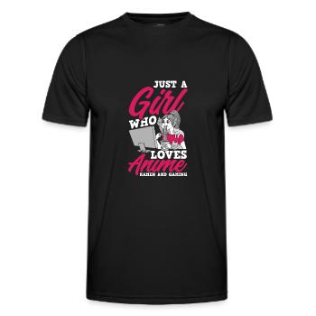 Funny Anime Gift - Men's Functional T-Shirt - black - Front - AI Model Male 178 dark (178cm)