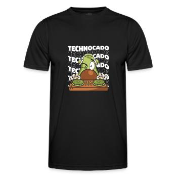 Techno - T-shirt sport Homme - noir - Devant - AI Model Male 178 dark (178cm)
