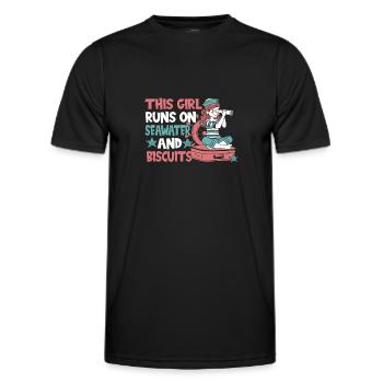 Seglen Segelboot Segler - Männer Funktions-T-Shirt - Schwarz - Vorne - AI Model Male 178 dark (178cm)