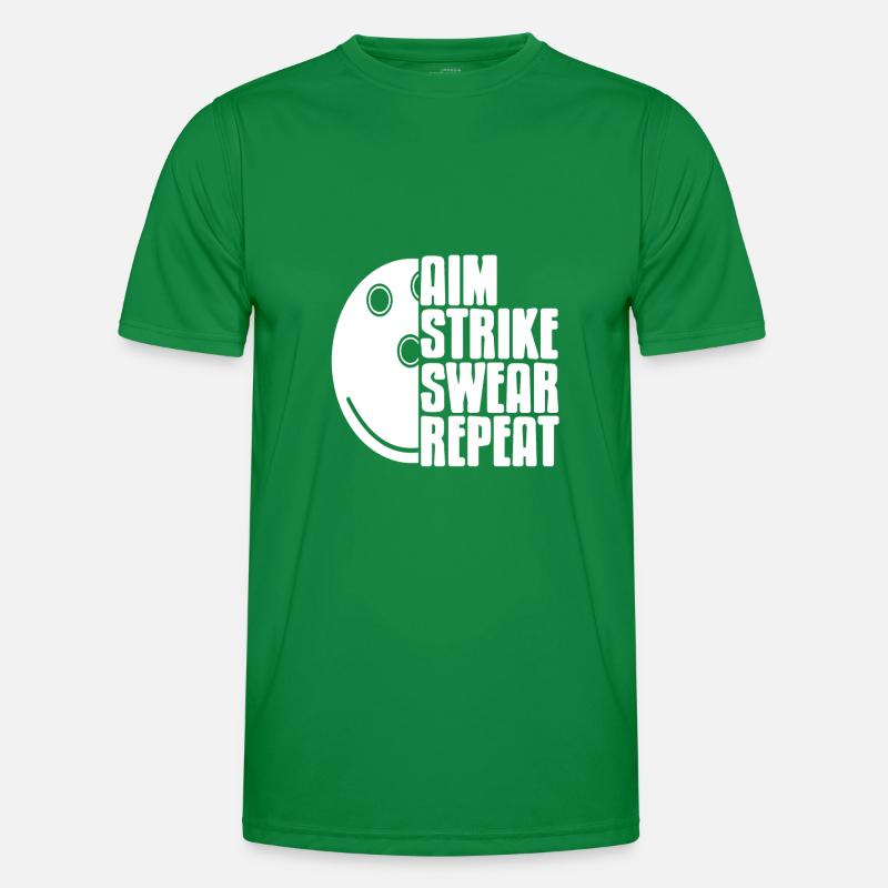 Aim Strike Swear Répéter Awesome Funny Bowling T-shirt sport Homme