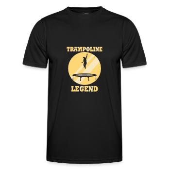 Professional Trampolinist Jumping Trampoline - Men's Functional T-Shirt - black - Front - AI Model Male 178 dark (178cm)