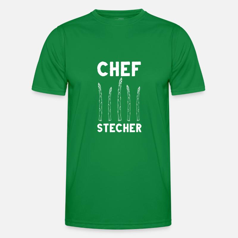 Chefstecher Spargelstecher Spargelernte Bauer Männer Funktions-T-Shirt