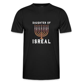 Juif israélite Héritage israélite Juif Israël Juif - T-shirt sport Homme - noir - Devant - AI Model Male 178 dark (178cm)