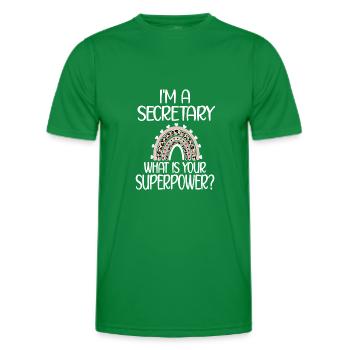 Secrétaire Appréciation Employé de bureau Cadeau - T-shirt sport Homme - vert - Devant - AI Model Male 178 dark (178cm)