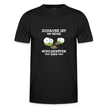 Zuhause Ist Wo Meine Schildkröten Sind - Männer Funktions-T-Shirt - Schwarz - Vorne - AI Model Male 178 dark (178cm)