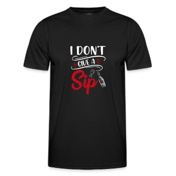 Wein Ich gebe keinen Schluck - Männer Funktions-T-Shirt - Schwarz - Vorne - AI Model Male 178 dark (178cm)